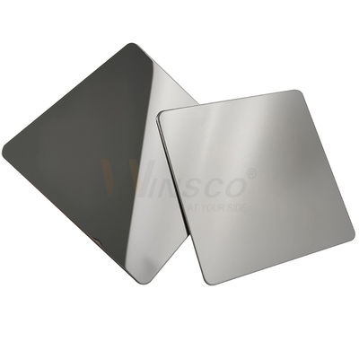 Qualité  Ornamental Super Mirror Stainless Steel Sheet 201 304 316 Grade With Silver PVD Color usine