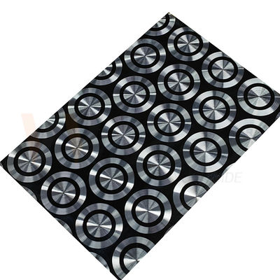 Qualité  Cold Rolled Black Titanium 3D Laser Polishing Stainless Steel Decorative Sheet 201 304 316 usine