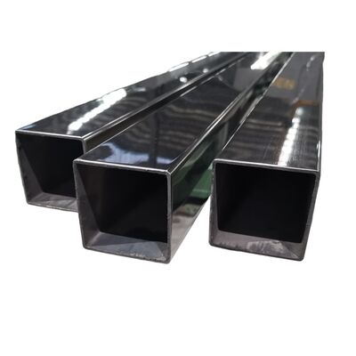 Qualité  600G Mirror Black Stainless Steel Square Tube, 201 304 Grade Black Mirror Inox Square Pipe for Building Decoration & Railing usine