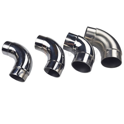 Qualité  Custom Surface Finish 201/304/316 Grade Stainless Steel Elbow Handrail Tube Connector in Metric and Inch Sizes usine