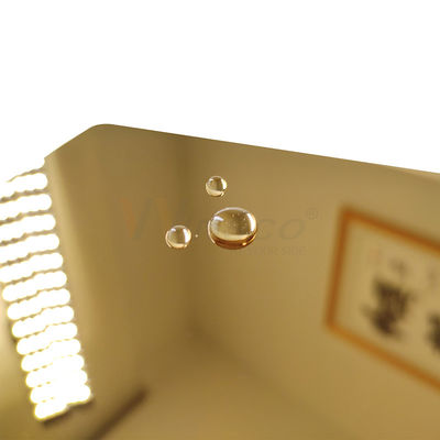 Or titanique 8k de solides solubles 201 aucune feuille d'acier inoxydable de finition de 8 miroirs