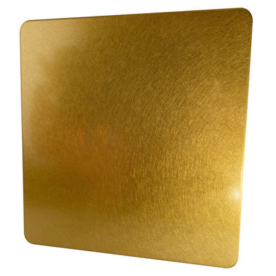 Feuille décorative titanique d'acier inoxydable d'ascenseur de surface d'or de vibration