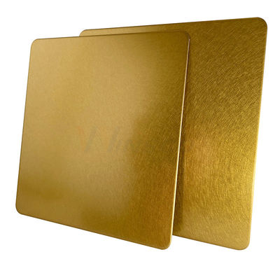 Feuille décorative titanique d'acier inoxydable d'ascenseur de surface d'or de vibration
