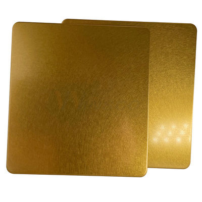 Feuille décorative titanique d'acier inoxydable d'ascenseur de surface d'or de vibration