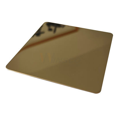 TP 201 feuille en laiton d'acier inoxydable de miroir d'or du Zr 304 316 ornementale