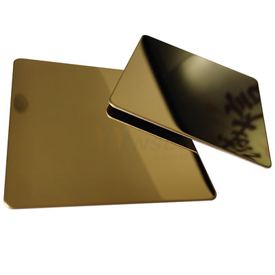TP 201 feuille en laiton d'acier inoxydable de miroir d'or du Zr 304 316 ornementale