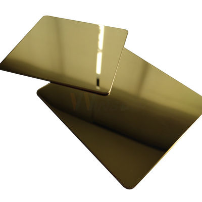 TP 201 feuille en laiton d'acier inoxydable de miroir d'or du Zr 304 316 ornementale