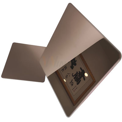Couleur en bronze du miroir 316l de feuille superbe antique d'acier inoxydable avec solides solubles 201 catégorie 304 316