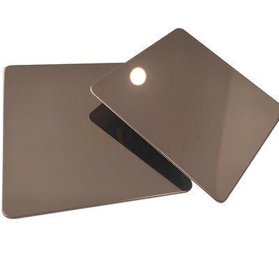 Couleur en bronze du miroir 316l de feuille superbe antique d'acier inoxydable avec solides solubles 201 catégorie 304 316