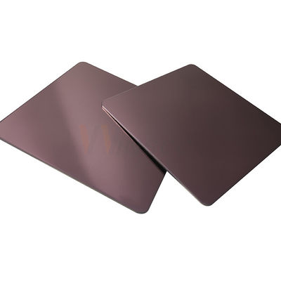AISI Rose Gold 5x10 a laminé à froid 201 la tôle inoxydable de miroir de la plaque d'acier 8k