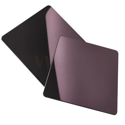 AISI Rose Gold 5x10 a laminé à froid 201 la tôle inoxydable de miroir de la plaque d'acier 8k