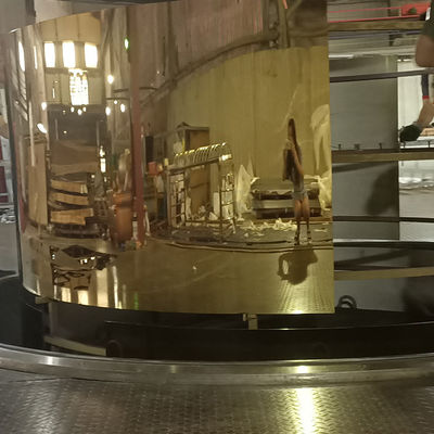 Le miroir titanique d'acier inoxydable de l'or 304 finissent 1219mm pour la décoration