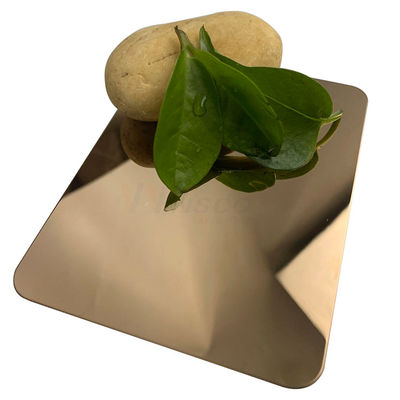 Tôle superbe du miroir AISI 304 304L Rose Gold Decorative Stainless Steel