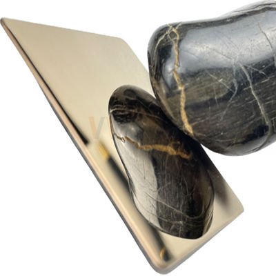 Feuille superbe durable d'acier inoxydable de miroir de solides solubles 316 laminée à froid avec Rose Gold Coating