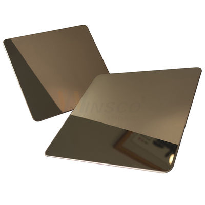 AISI 201 304 316 Champagne Gold Stainless Steel Sheet avec la finition superbe de miroir