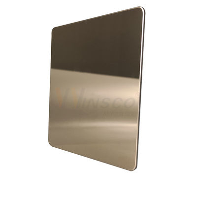 AISI 201 304 316 Champagne Gold Stainless Steel Sheet avec la finition superbe de miroir