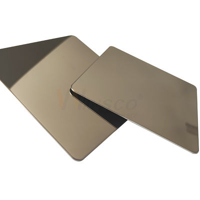 AISI 201 304 316 Champagne Gold Stainless Steel Sheet avec la finition superbe de miroir