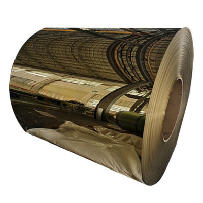 Finition de surface titanique laminée à froid par soudure de miroir de couleur d'or de bobine d'acier inoxydable