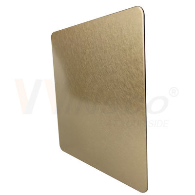 feuille décorative Champagne Gold Vibration Finish d'acier inoxydable de 1219mm 201 304 316