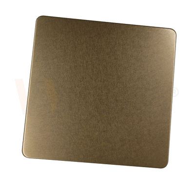 feuille décorative Champagne Gold Vibration Finish d'acier inoxydable de 1219mm 201 304 316