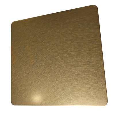 feuille décorative Champagne Gold Vibration Finish d'acier inoxydable de 1219mm 201 304 316