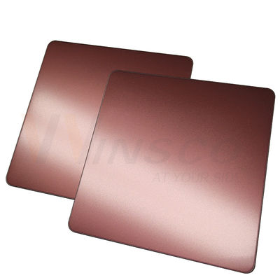 la perle décorative de feuille d'acier inoxydable de 1250mm a soufflé Rose Gold Grade finie 201 304 316