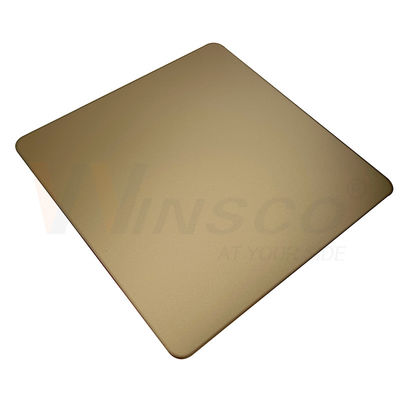 Le sable a soufflé la feuille décorative 0.3-3mm d'acier inoxydable le miroir que d'or solides solubles couvrent Champagne Gold Coating