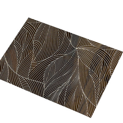 Aucune feuille Champagne Etched Finished de Burr Mirror Gold Stainless Steel