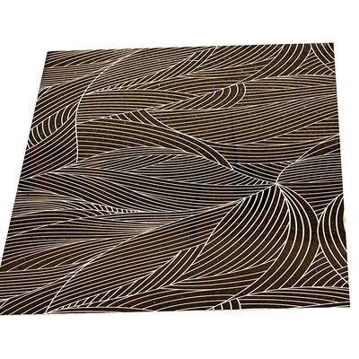Aucune feuille Champagne Etched Finished de Burr Mirror Gold Stainless Steel