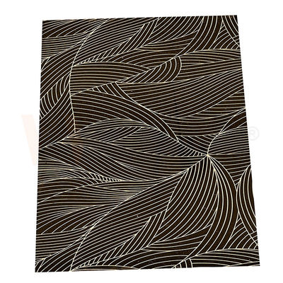 Aucune feuille Champagne Etched Finished de Burr Mirror Gold Stainless Steel