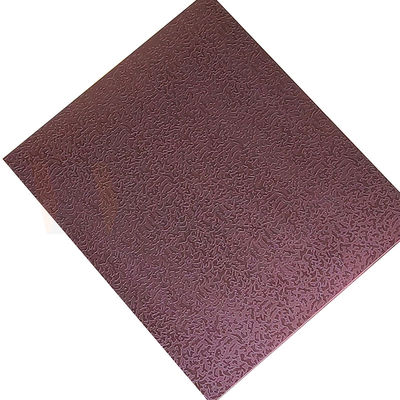 la feuille décorative Rose Red Stone Pattern Etched d'acier inoxydable de 1500mmx300mm a fini