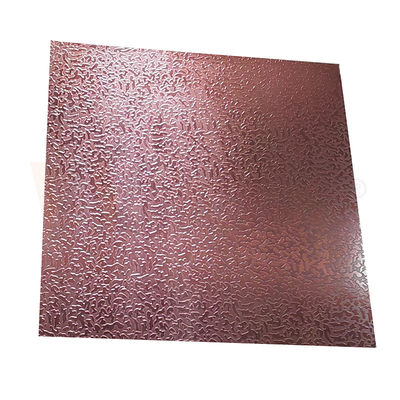 la feuille décorative Rose Red Stone Pattern Etched d'acier inoxydable de 1500mmx300mm a fini