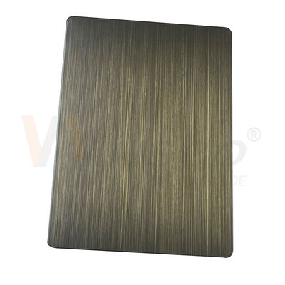 316 la main décorative de la feuille 3mm d'acier inoxydable a noirci le bronze vert balayé
