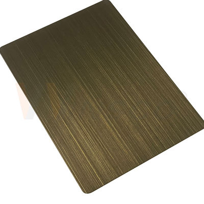 316 la main décorative de la feuille 3mm d'acier inoxydable a noirci le bronze vert balayé