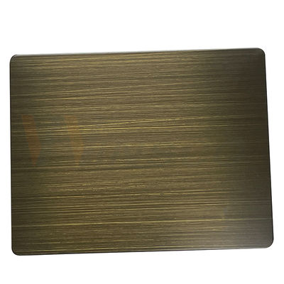 316 la main décorative de la feuille 3mm d'acier inoxydable a noirci le bronze vert balayé