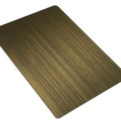 316 la main décorative de la feuille 3mm d'acier inoxydable a noirci le bronze vert balayé