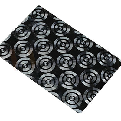 AISI 201 CD 304 316 polissant la feuille ornementale titanique noire d'acier inoxydable du laser 3D