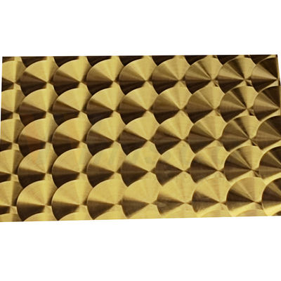 Laser titanique solides solubles 201 de l'or 3D de délié de CD plaque d'acier 304 316 inoxydable décorative