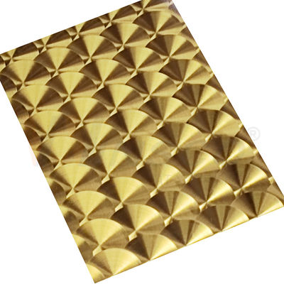Laser titanique solides solubles 201 de l'or 3D de délié de CD plaque d'acier 304 316 inoxydable décorative