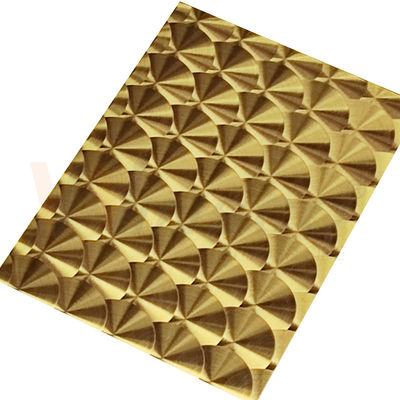 Laser titanique solides solubles 201 de l'or 3D de délié de CD plaque d'acier 304 316 inoxydable décorative