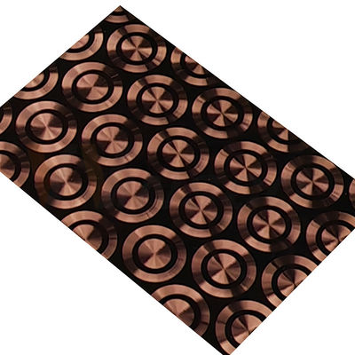 Le CD de couleur de la tôle de Rose Gold Decorative Stainless Steel PVD polissant le laser 3D a laminé à froid