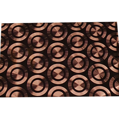 Le CD de couleur de la tôle de Rose Gold Decorative Stainless Steel PVD polissant le laser 3D a laminé à froid