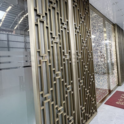 Séparation d'or décorative de pièce d'acier inoxydable de revêtement pour le salon