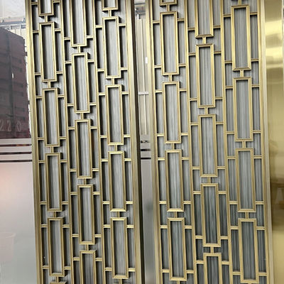 Séparation d'or décorative de pièce d'acier inoxydable de revêtement pour le salon