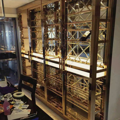 diviseur intérieur de salon de séparation d'écran d'acier inoxydable de 1219mm pour la décoration de luxe de villa