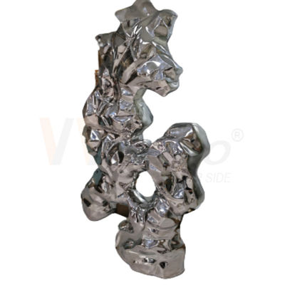 métal de sculpture en décoration de bureau de Finshed d'ondulation de l'eau de fabrication en métal de l'acier inoxydable 8k