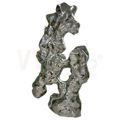 métal de sculpture en décoration de bureau de Finshed d'ondulation de l'eau de fabrication en métal de l'acier inoxydable 8k