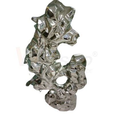 métal de sculpture en décoration de bureau de Finshed d'ondulation de l'eau de fabrication en métal de l'acier inoxydable 8k