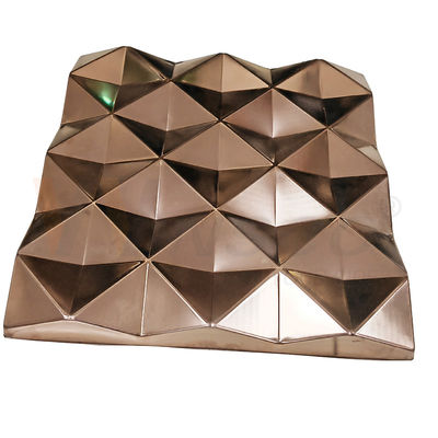 4x8 a gravé la feuille en refief AISI 201 d'acier inoxydable 304 316 Rose Gold Brushed Ornamental