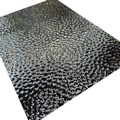 L'acier inoxydable du miroir 8K de nid d'abeilles de modèle titanique noir décoratif de conception a gravé de finition en refief